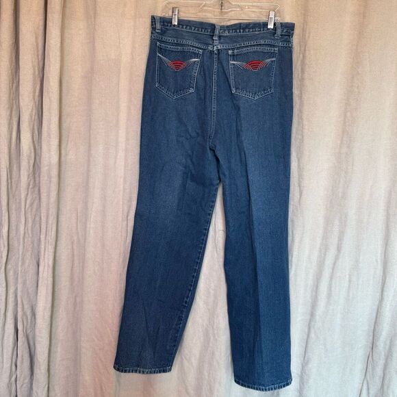 Vintage Montgomery Wards Denim Jeans High Rise Waist 34" Inseam 30" - Picture 2 of 7